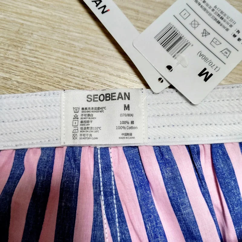 Seobean Men's 100% Cotton Shorts