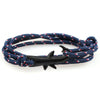 Mens Vintage Black Shark Bracelet Pure Hand Knitting Multicolor Rope Multilayer Bracelets For Women Men Cute Animal Jewelry Gift