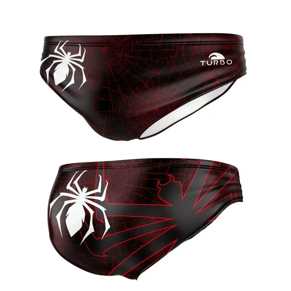 Summer Mens Swimming Short Print Briefs Low Sexy Bikini Surfing Beach Maillot De Bain Homme Shorts Pool Training Quick-drying