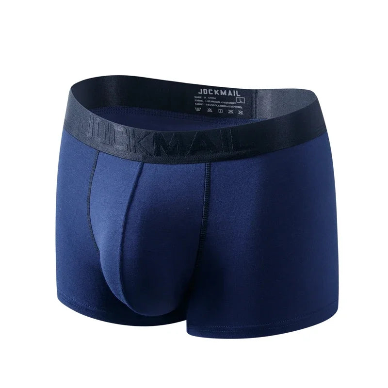 JOCKMAIL Sexy Men Underwear Boxers Shorts Modail Cuecas Boxers Mesh U convex pouch design calzoncillos slip Gay Underwear