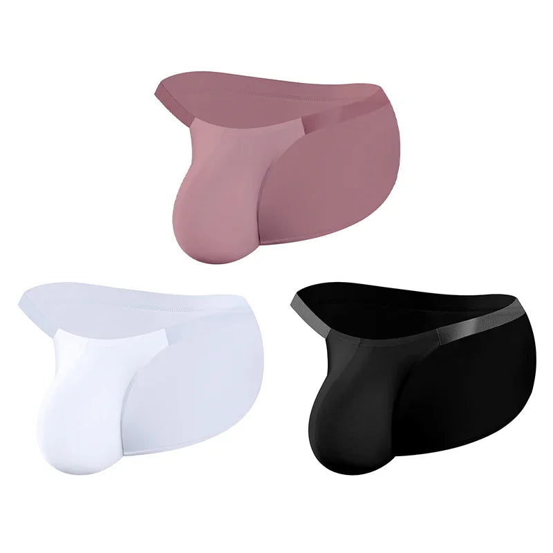 Men's Underwear Low Waist Nylon Briefs Solid Color Simple Underpants Male High Quality Comfortable Sports Shorts Panties