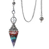 Natural Stone Spirit Pendulum Pendant Latticed Chain