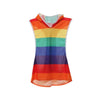 Men's Sets Rainbow Hooded Men's Tank Tops Mesh Breathable V-neck Vests Men Shorts Streetwear Tops Tee Sports Fitness Singlets