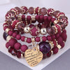 DIEZI Ethnic Bohemian Multicolor Crystal Beads Strand Bracelets Women Men Heart Tree Of Life Charm Bracelet Pulseira Feminina