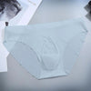 Sexy Men's Panties Ice Cool Breathable Semi Transparent Brief Solid Color Middle Waist Underwear Pump Man Bulge Pouch Briefs
