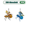 5PCS Solar-Powered Hanging Metal Ladybug Light  Garden Decor  Lady Sculpture with Bouncy Springs Summer Outdoor Art Decorations