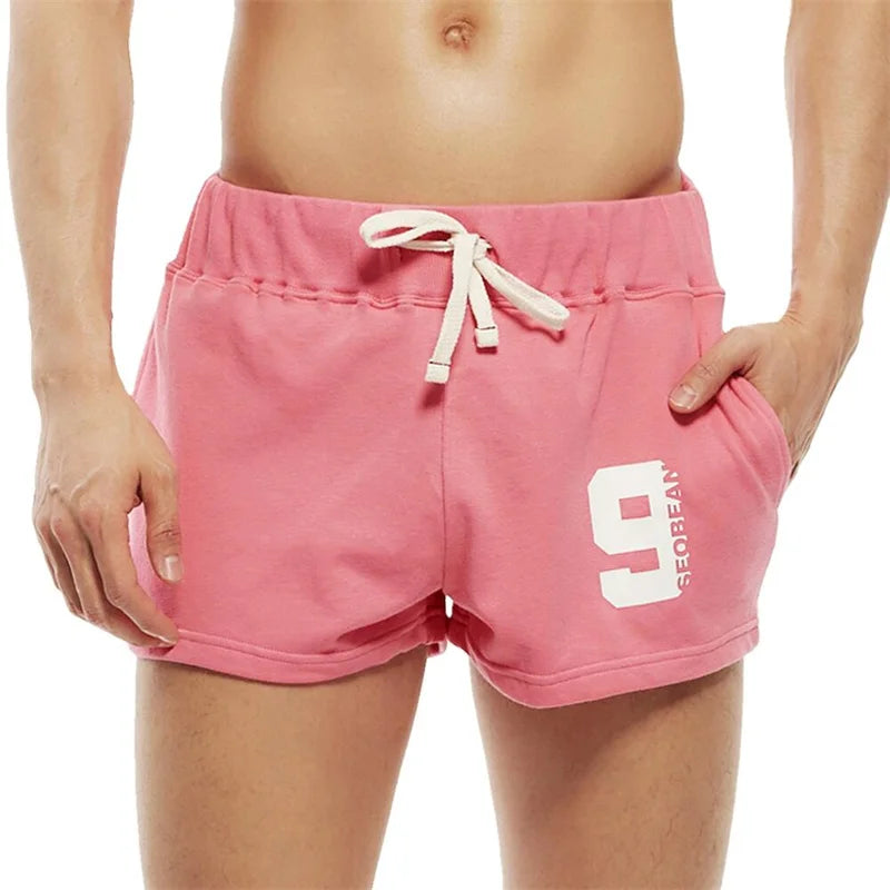 SEOBEAN Men Casual Shorts Cotton Breathable Fitness Jogger Sport Shorts Men's Clothing Bottoms Summer Shorts Home Lounge Gym