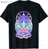 Skull and Crow Goat Retro Aesthetic Pastel Goth Art T-Shirt Women Kawaii Anime Clothes Hombre Camisetas Tops Vintage Men T Shirt