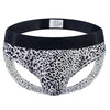Sexy Leopard Hollow Men's Briefs  Men Underwear Low Waist Gay Jockstrap Panties Bikini Sissy Underpants Male Thong Breathable