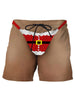 Summer New Men's Board Shorts Swimming Pants Drawstring Funny Shorts Fake Shorts Underwear Printed Micro Elastic Shorts