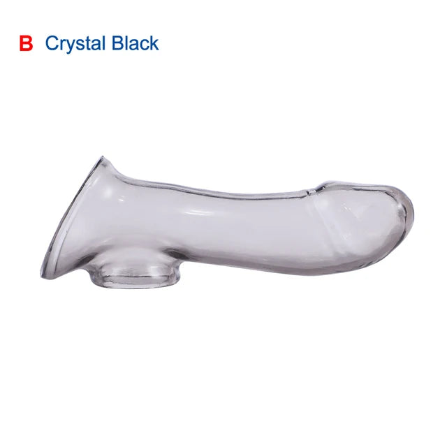Dildo Enlargement Penis Sleeve Sex Toy for Men Delay Ejaculation Firmly Cock Extender Reusable Condom Dildo Enhancer Sex Product