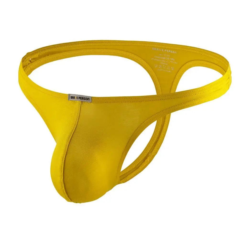 BRAVE PERSON Sexy Underwear Mens Thongs Modal Low Rise Solid Briefs Men Underpants G Strings T-back Panties Thongs for Man
