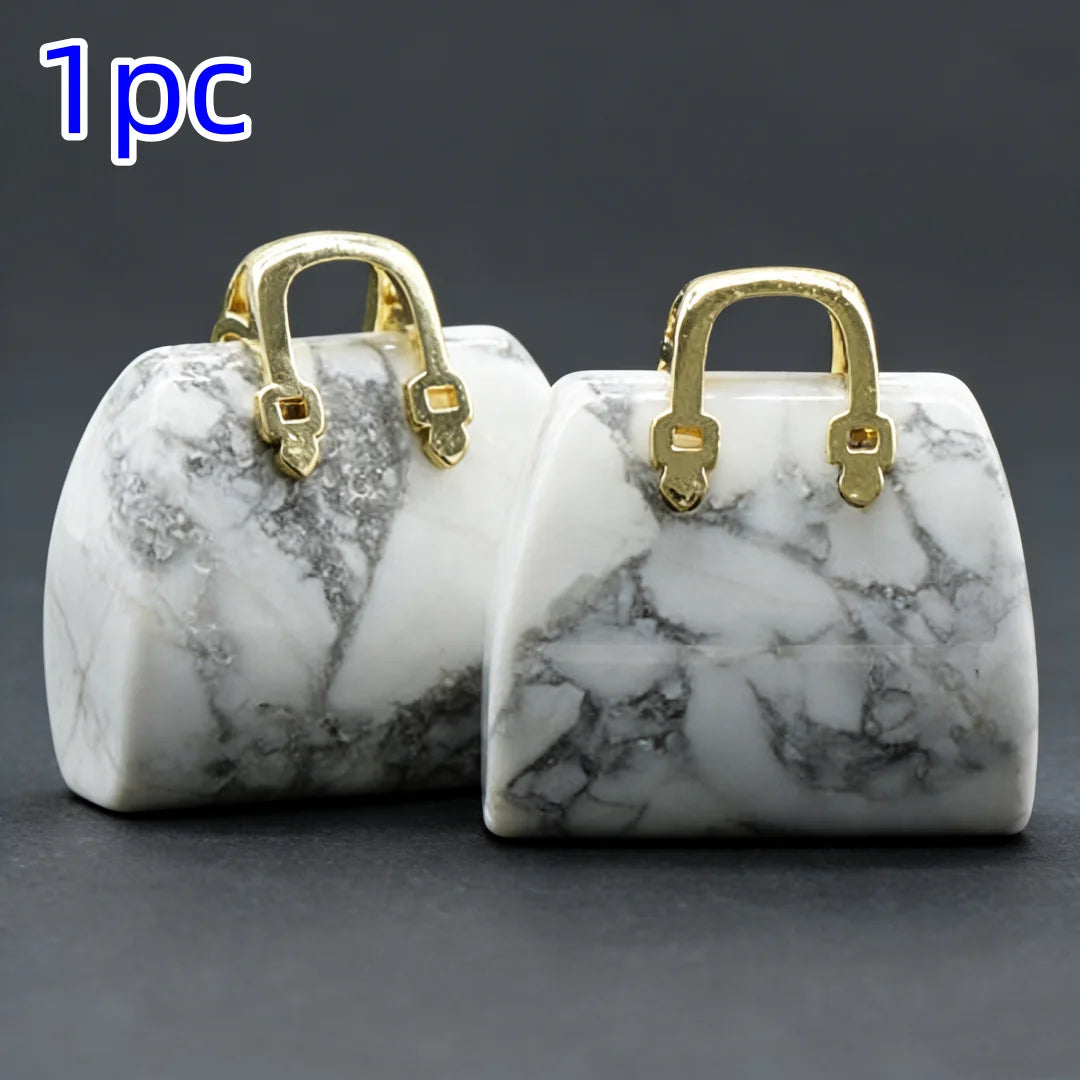 Crystal Handbag Gemstone Pendant Necklace