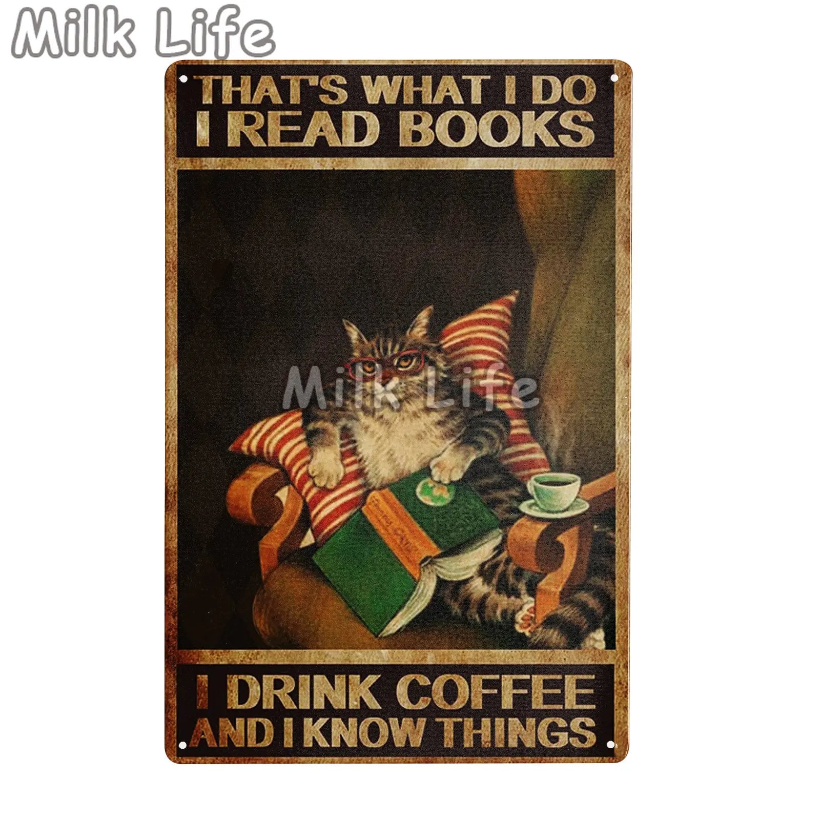 Maine Coon Cat Cafe Decoration Wall Crafts Metal Plaque Poster Decoration Wall Mural Plaques Tin Sign Posters Art Wall Decor