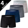 4-piece MEN'S FASHION Printed Underwear Breathable Crotch Boxers for Teenagers Comfortable plus Size Underwear up to 6XL.