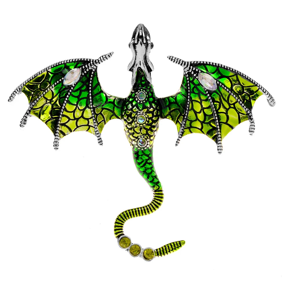 CINDY XIANG Enamel Fly Dragon Brooch Beautiful Legand Animal Pin 3 Colors Available Winter Jewelry High Quality New 2022
