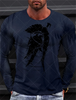 Sparta Vintage Graphic Men's Long Sleeve T-shirt for Men Clothing Casual Tops Tee Fashion 3D Full Printing Tshirt Streetwear