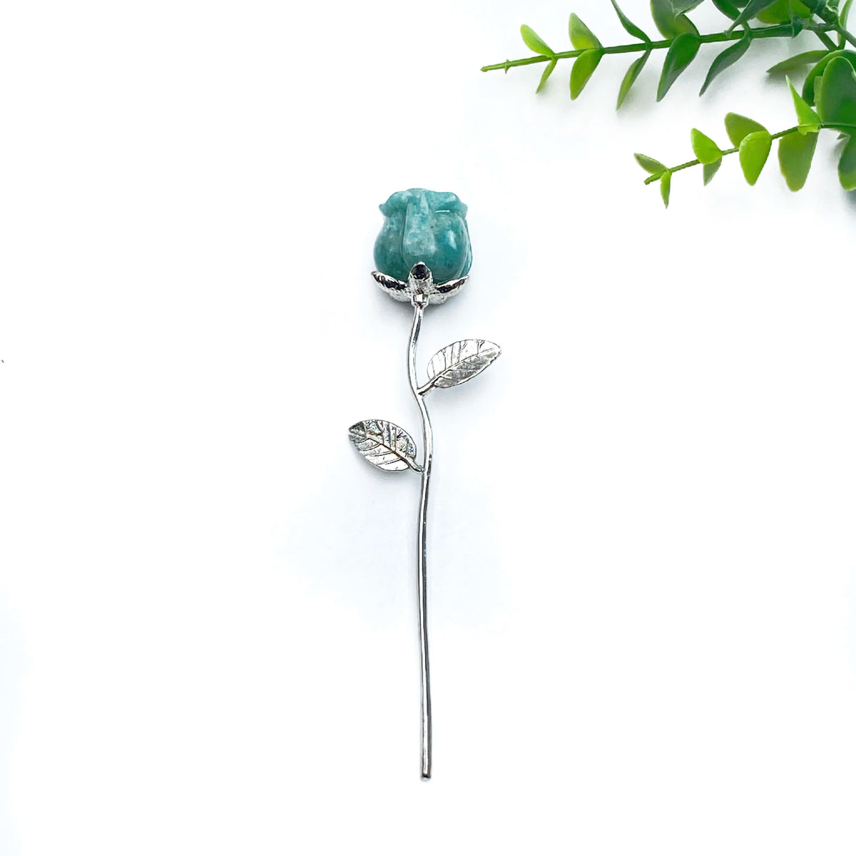 1PC Crystal Carved Rose Flower,Excellent Gifts,Ideal for Valentine's Day,Mother's Day,Graduation Gift,Home Decor Accent