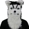 Movable Mouth Fox Mask Halloween Costume Cosplay Party Mouth Mover Wolf Masks Animal Panda Husky Orangutan Artificial Fur Mask