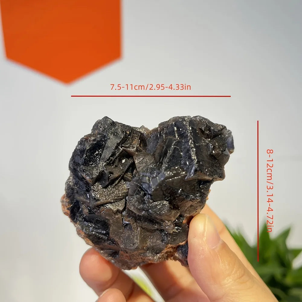 Natural Black Rose Fluorite Specimen Intense Red & UV Reactive Mineral Speciman Home Decoration Unique Holiday Gifts