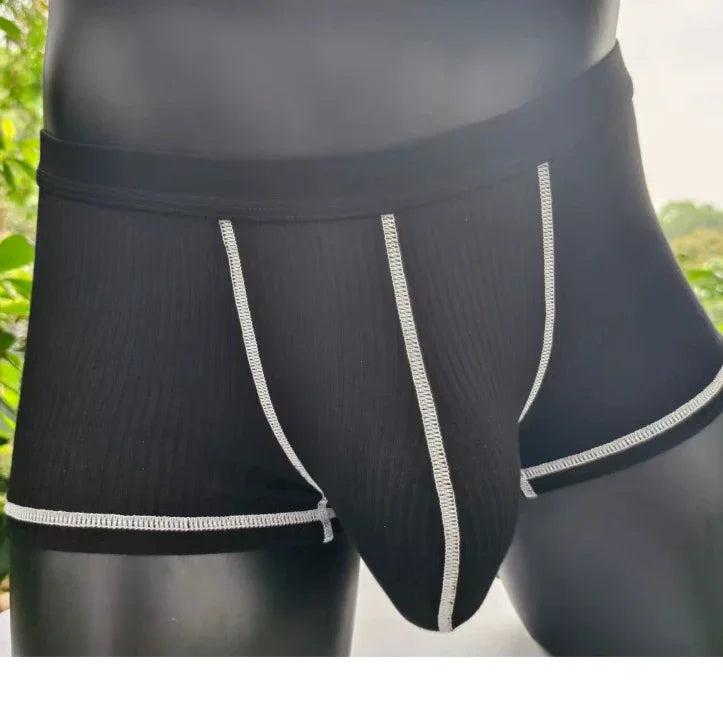 Large-bag Design Men's Underwear Boxers Sweat-absorbing Thin Breathable Boxershorts U-convex Four-corner Men's Underwear Panties