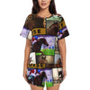Horse Race Pajamas Summer 2 Pieces 1930s Classic Art Cute Pajama Sets Womens Short-Sleeve O Neck Night Pattern Sleepwear