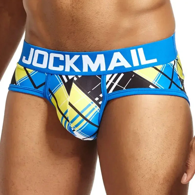 JOCKMAIL Sexy Mens Underwear Briefs Printed Panties Calzoncillos Hombre Slip Calcinhas Cuecas Underwear Nylon Fast Dry