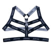 Sexy Lingerie Men's Harness Chest Bodysuit Hollow Out One-piece Jockstrap Leotard Contrast Color Bulge Pouch Bodysuit Underwear