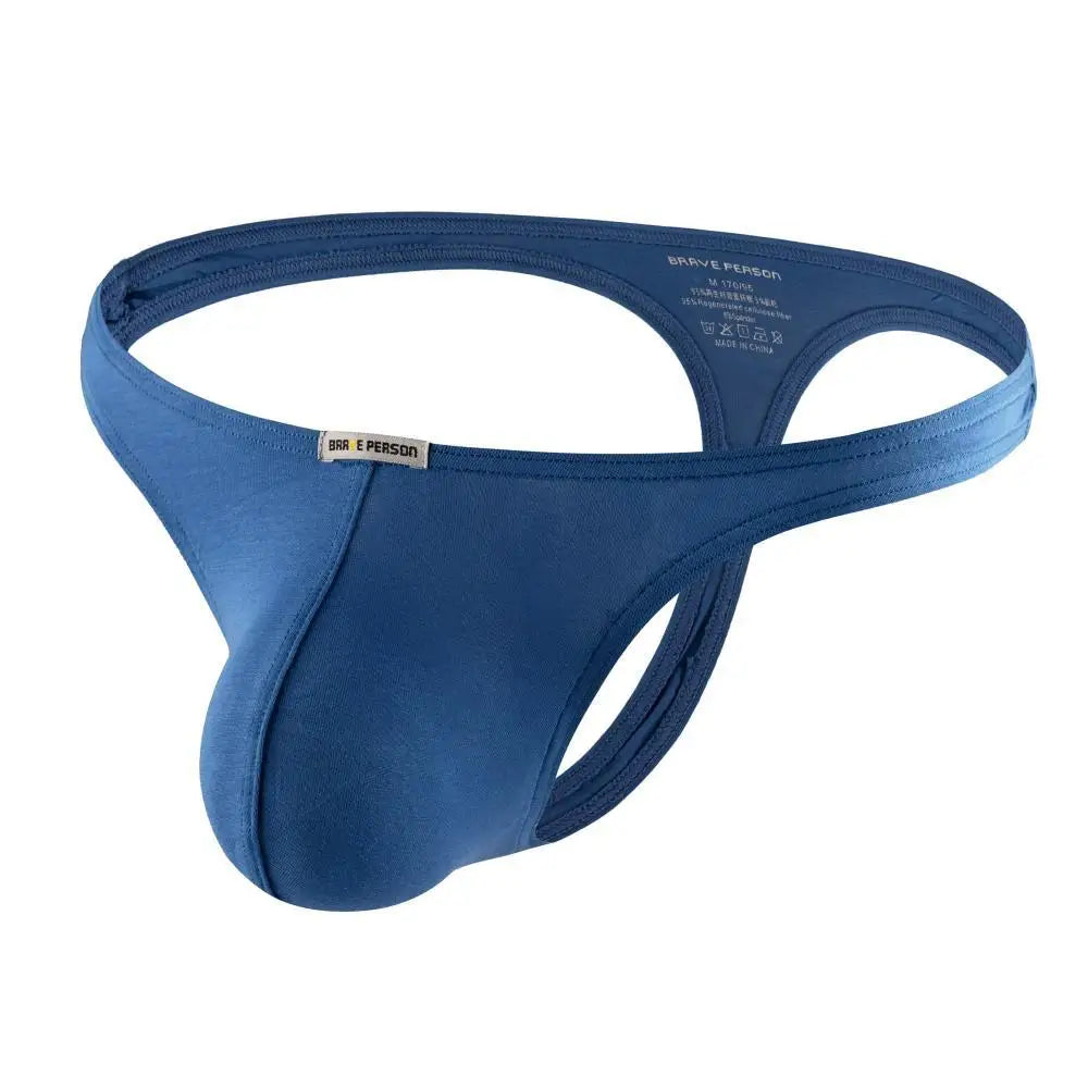 BRAVE PERSON Sexy Underwear Mens Thongs Modal Low Rise Solid Briefs Men Underpants G Strings T-back Panties Thongs for Man