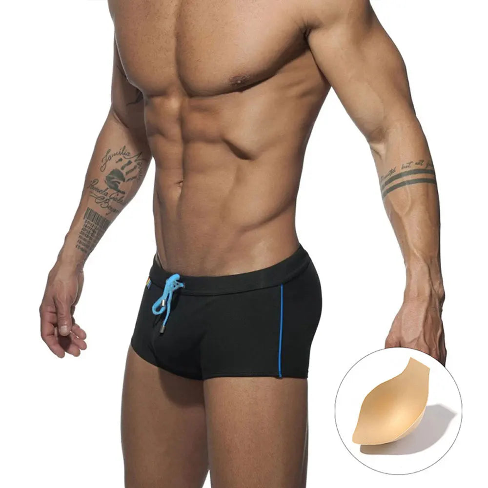Sexy Briefs Swimming Trunks Tight Stretch Rainbow bathing suit men Brand Surf Summer Beach Sports Pants Push-up Men Swimwear