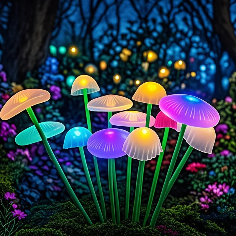 Solar LED Jellyfish Sway Lights Garden Decor Waterproof Outdoor Solar Pathway Light For Patio Balcony Yard Flowerbed