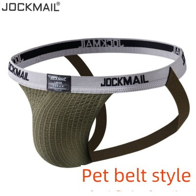 Jockmail Mesh Hole Breathable Hollow Couple Underwear