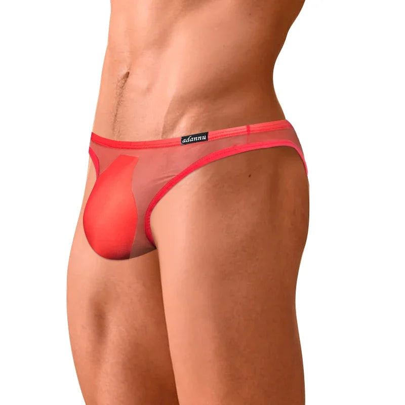 Men Underwear Low-rise Pouch Transparent