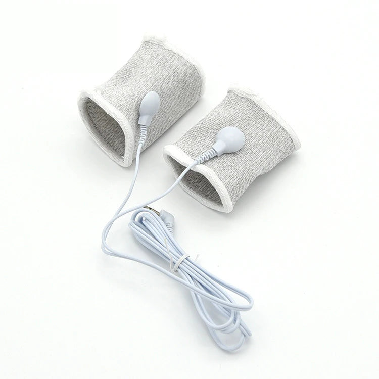 BDSM Electro Shock Conductive Fiber Penis Sleeve E-stim Scrotum Rings Electric Play Cock Therapy Enlargement Male Sex Products