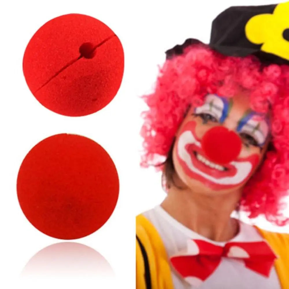 10pc Red Clown Nose Sponge Circus Cosplay Nose for Halloween Christmas Carnival Costume Festival Make Up Party Wedding DIY Decor