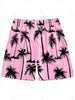 Men's Hawaiian 3D Palm Tree Pattern Beach Shorts Quick Dry Outdoor Leisure Sports Shorts Fashion Men's Shorts