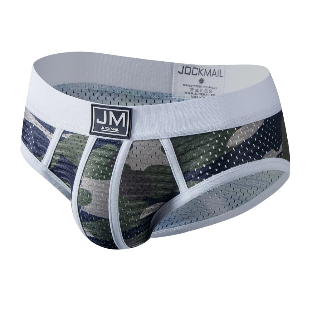 Man's Underwear Briefs Underpants Nylon Mesh Green Camouflage Men's Briefs Bikini Men's Boxer Briefs or As Swim Swimwear Shorts