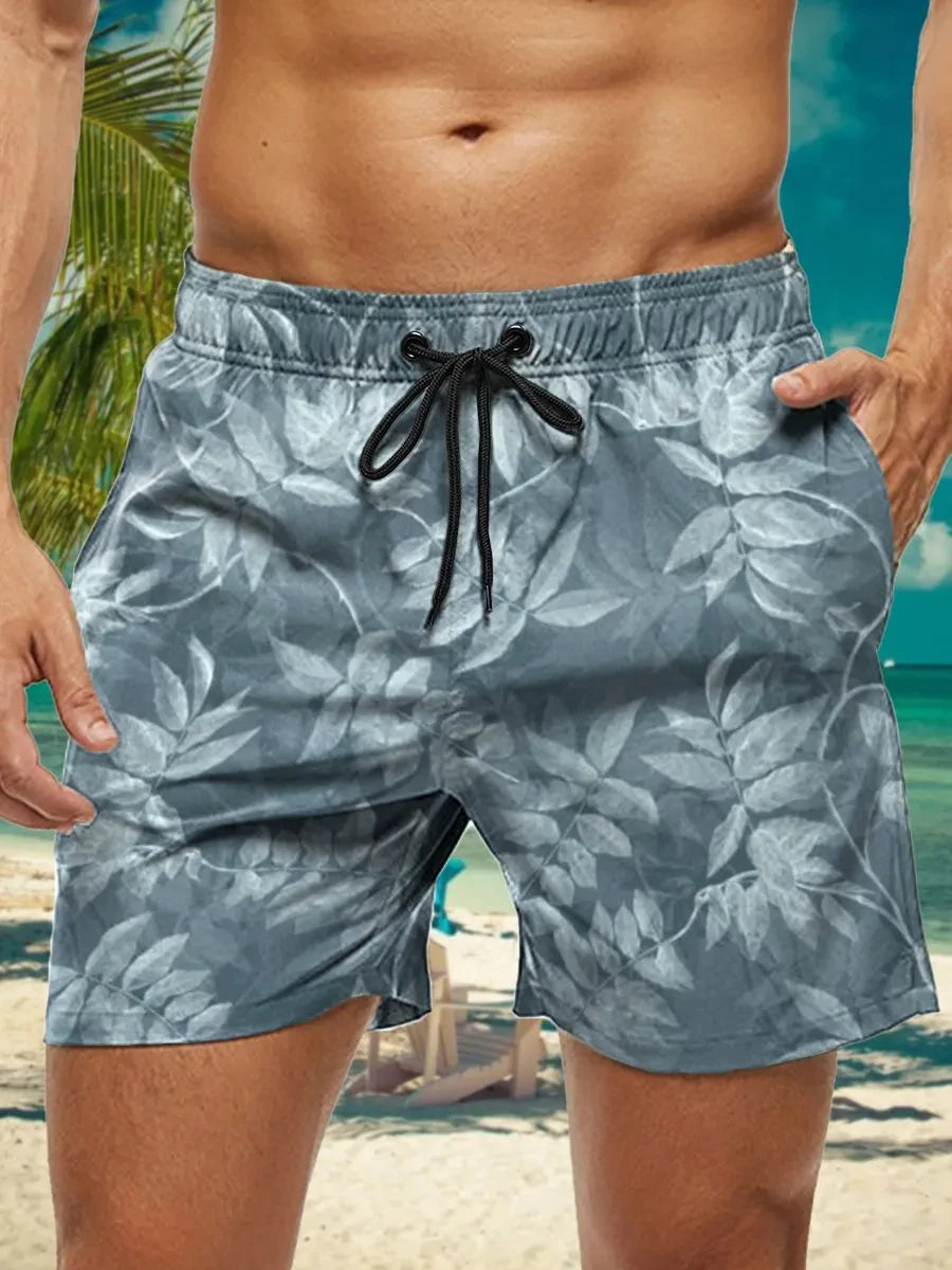 Men's Hawaiian Swim Trunks 3D Floral Print Beach Shorts Quick Dry Outdoor Leisure Sports Shorts Swimwear Fashion Men's Shorts