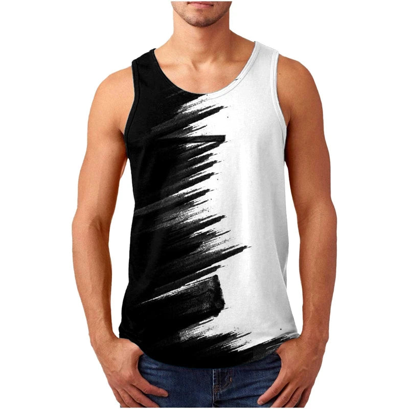Camouflage 3d Print Tank Top For Men Summer Classic Gym Fitness T-Shirt Street Sports Running Sleeveless Tees Tops Camo Vest