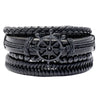 Modyle Multi-layer Gothic Leather Bracelet Set Punk Viantage Wings Charms Handwoven Bracelets for Men Jewelry Gifts