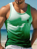 Summer Daily Men's Casualtank Top Outdoor Beach Men's Fashion Tank Top Hawaiian Men's Fashion 3D Coconut Print Sleeveless Top