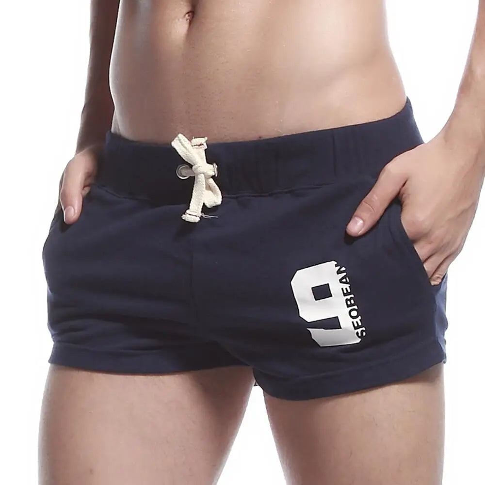 SEOBEAN Men Casual Shorts Cotton Breathable Fitness Jogger Sport Shorts Men's Clothing Bottoms Summer Shorts Home Lounge Gym