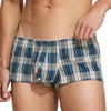 SEOBEAN 100% Cotton Men's Boxers Classic Plaid Boxer Shorts Mens Underwear Panties Home Shorts Sleep Lounge Pajama Shorts