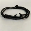 Mens Vintage Black Shark Bracelet Pure Hand Knitting Multicolor Rope Multilayer Bracelets For Women Men Cute Animal Jewelry Gift