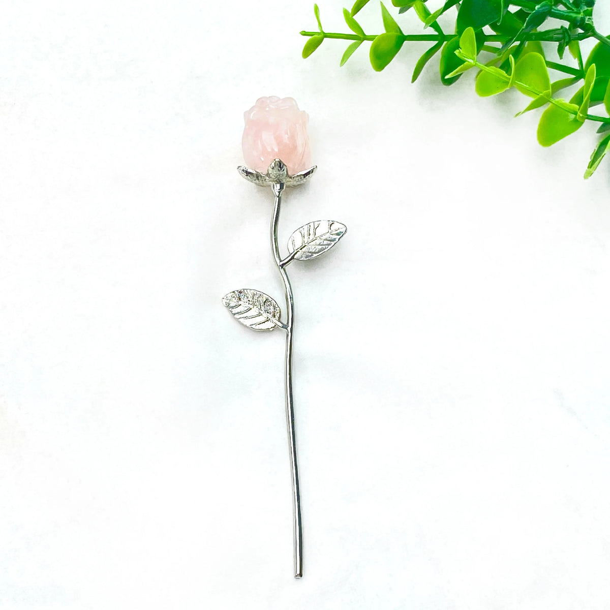 1PC Crystal Carved Rose Flower,Excellent Gifts,Ideal for Valentine's Day,Mother's Day,Graduation Gift,Home Decor Accent