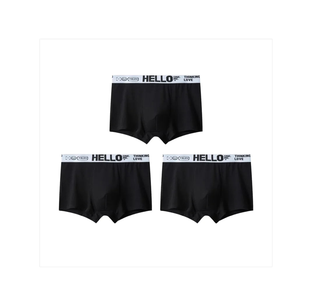 Hello Men's Breathable Antibacterial Boxer Shorts