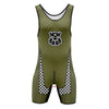 Men’s Zip-Front & Back Wrestling Singlet – Sleeveless Compression Bodysuit | Breathable Stretch Fit | Powerlifting, Gym & Performance One-Piece