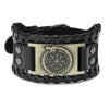 Trendy Viking Bracelet Nordic Rune Compass God Bird Charm Men's Bracelet New Fashion Leather Woven Jewelry Accessorie Party Gift