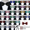 Sparkle Rhinestone Bow Ties for Men Pre-Tied Diamond Sequin Bowtie with Adjustable Length Wedding Party