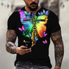 Christian Mens Clothing T Shirts Oversized T Shirt Gothic  Jesus Christ Cross 3D Print O-neck Tops Vintage Hip Hop Short Sleeve